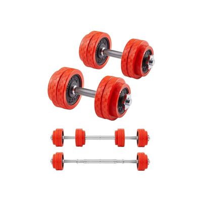 Cast Iron Dumbbell Set Red