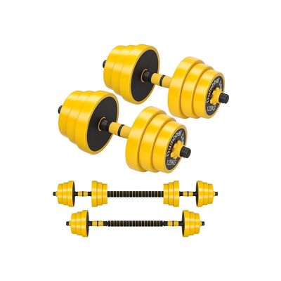 Dumbbells with connection hose Yellow