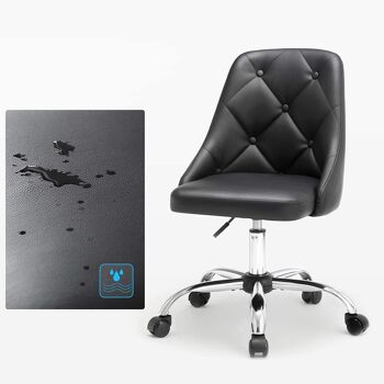 Chaise d'ordinateur réglable en hauteur noire 6