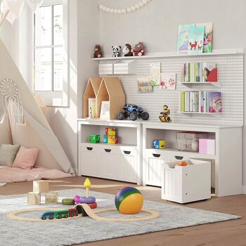 Armoire à jouets pour chambre d'enfant blanc 3