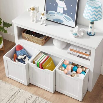 Armoire à jouets pour chambre d'enfant blanc 6