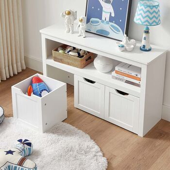 Armoire à jouets pour chambre d'enfant blanc 9