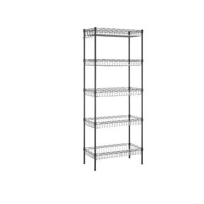 Metal shelf with 5 adjustable shelves