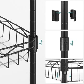 Étagère en métal avec 5 étagères réglables 5