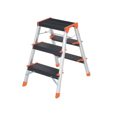 Folding ladder with 3 steps