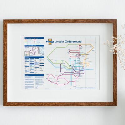 Mapa de pub estilo metro de Londres: Lincoln