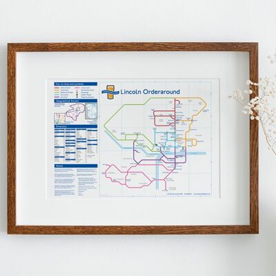 London Underground-style pub map: Lincoln