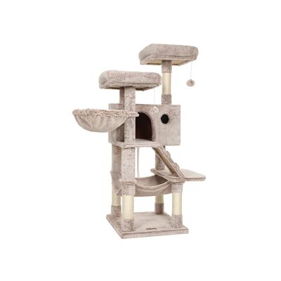 Scratching post with soft cover, light brown