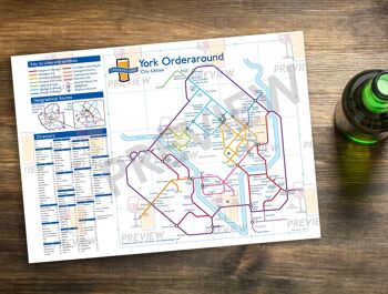 Carte des pubs de style métro de Londres : York City 2