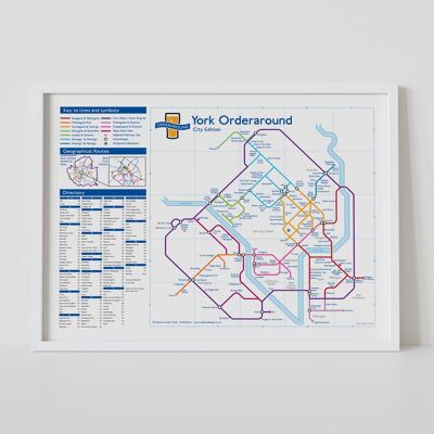 London Underground-style pub map: York City