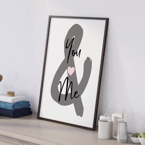 You and me couple's print