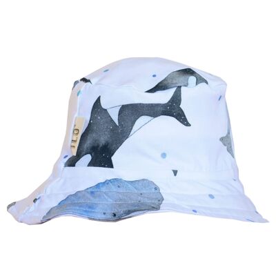 Whales Organic Jersey Reversible Sun Hat