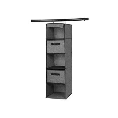 Hanging storage unit with 2 drawers, grey