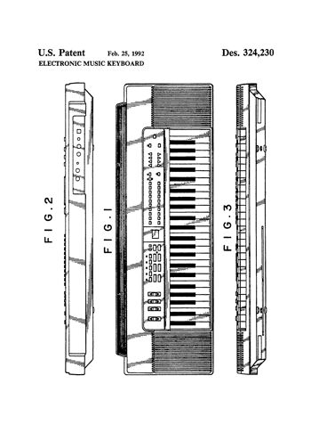 Impression de dessin de brevet : clavier électronique 3