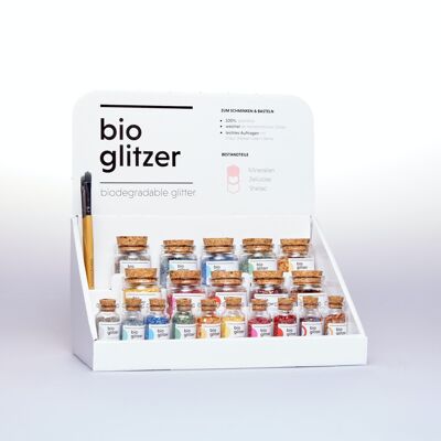 * Bioglitzer Starter Set | 2x die beliebtesten 11 Farben in 5 & 10 Gramm + Collections + Zubehör | 48 € gespart