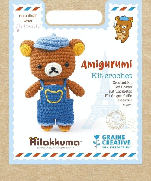 KIT AMIGURUMI RILAKKUMA SALOPETTE