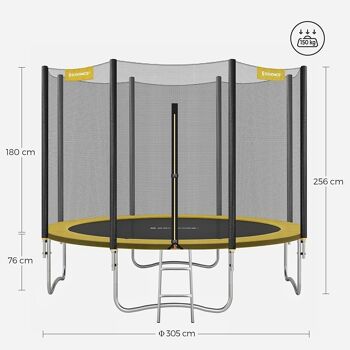 Grand trampoline 305 cm 10