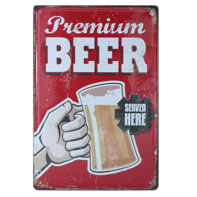 Premium beer metalen bord 20x30cm