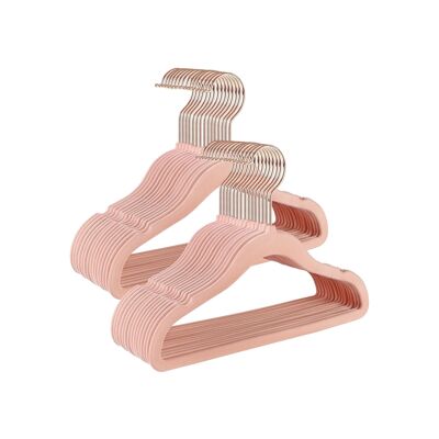 Children's hangers set of 30 light pink