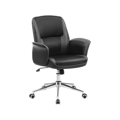 Office chair on wheels black-grey
