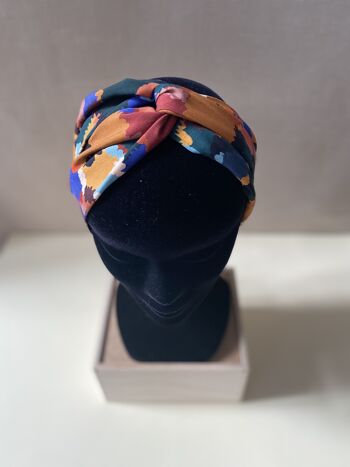 Headband et ceinture Joséphine motif bouquet bleu 1