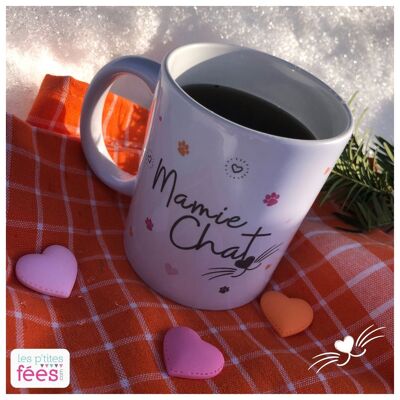 Mug "Mamie Chat" (Famille, Enfant, Fête des grands-mères)