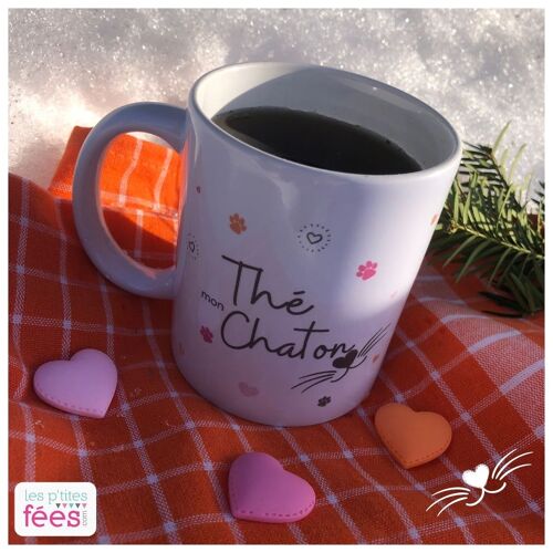 Mug "Thé mon Chaton" (St Valentin, teatime, amour, mots doux)