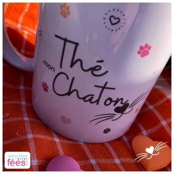 Mug "Thé mon Chaton" (St Valentin, teatime, amour, mots doux) 3