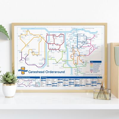 Mapa de pub estilo metro de Londres: Gateshead