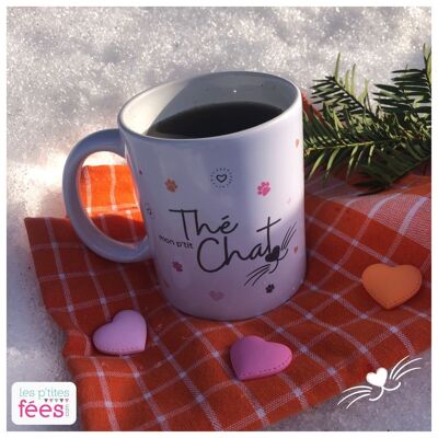 Mug "Thé mon p'tit Chat" (Love, Valentine's Day, sweet words, animals)