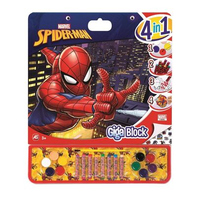 SPIDERMAN 4 IN 1 Zeichenblock