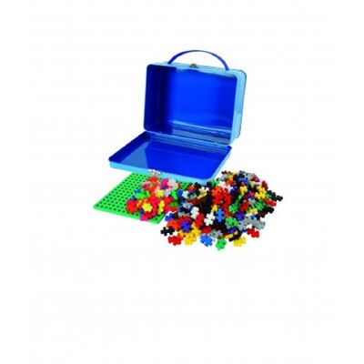 Construction Toy. METAL BRIEFCASE PLUS PLUS 600 PIECES BASIC