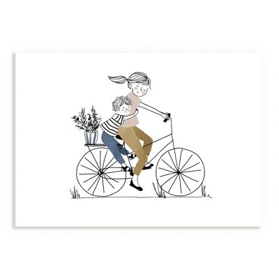 Jungen-Fahrrad-Fahrt-Plakat