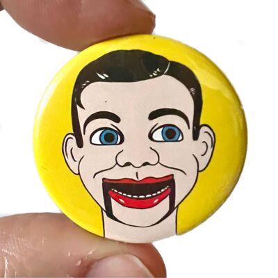 Vincent Ventriloquist Dummy Button Pin Insignia