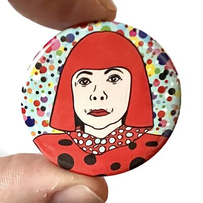 Yayoi Kusama inspirierte Button-Pin-Abzeichen