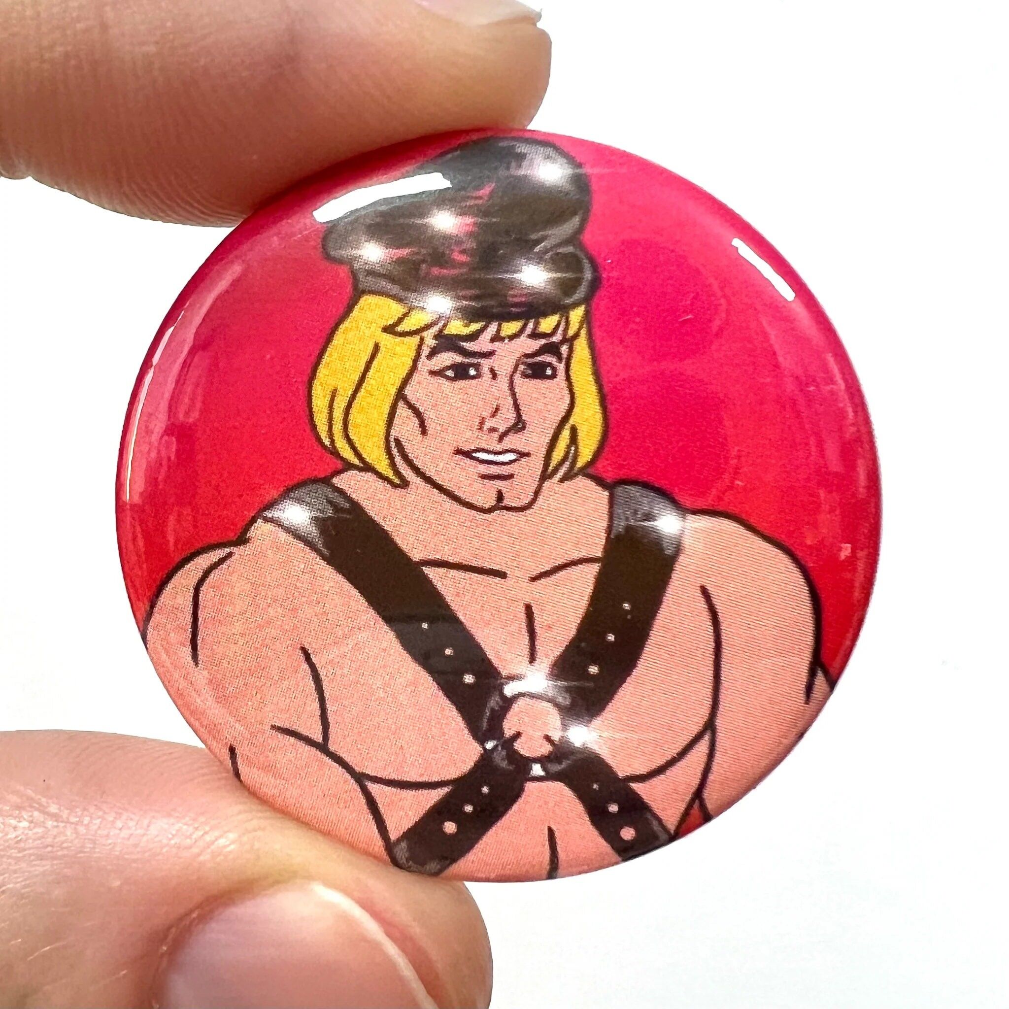Pin de botón inspirado en He-Man fetiche Bagde