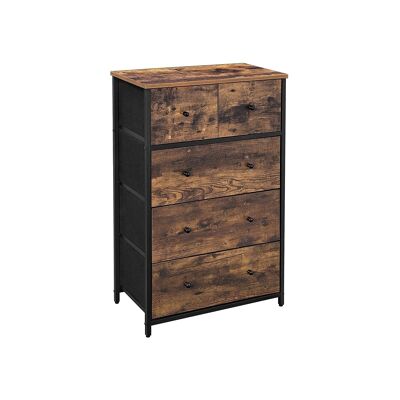 Chest of drawers with fabric drawers