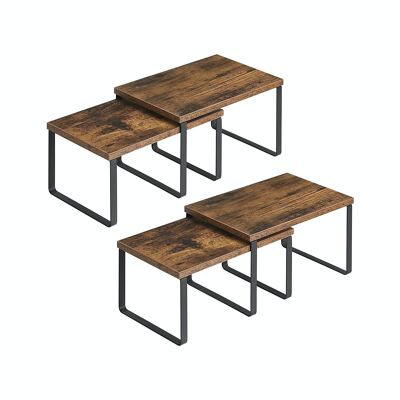 Spice racks Set of 4 Vintage Brown-Black