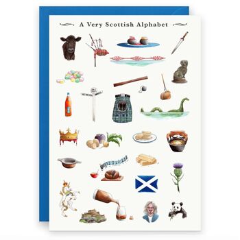 Un alphabet très écossais Carte de vœux 1