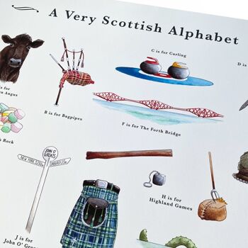 Une impression A3 Alphabet très écossais (sans cadre) 4