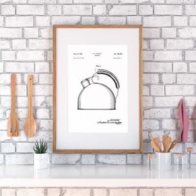 Patent drawing print: Kettle
