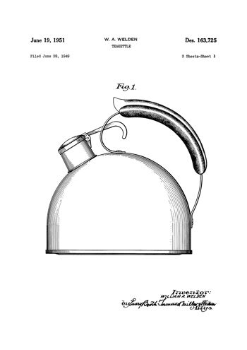 Impression de dessin de brevet : Bouilloire 2