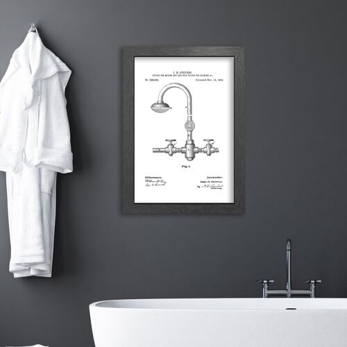 Patent drawing print: Mixer tap