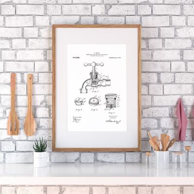 Patent drawing print: Single tap