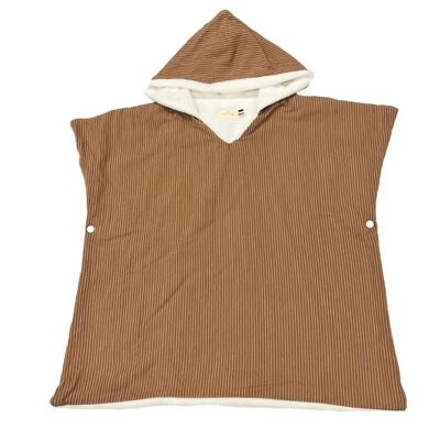 Caramel Striped Bath Poncho