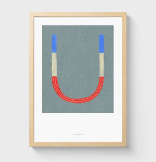 A5 Wall Art Print | Initial Letter Print U