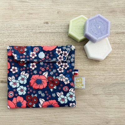 Soap pouch - navy spring