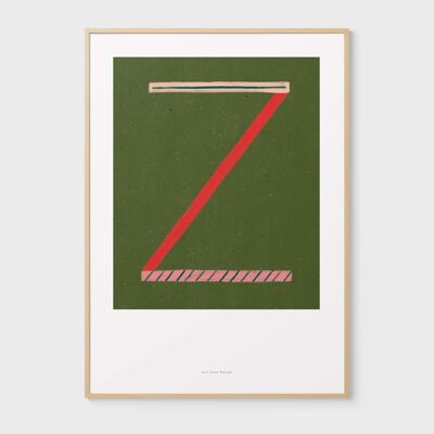 A5 Wall Art Print | Initial Letter Print Z