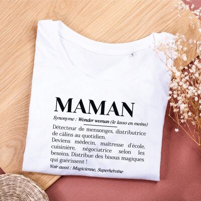 Tee-shirt blanc "Maman définition"