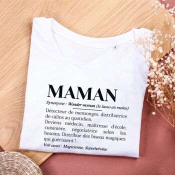 Tee-shirt blanc "Maman définition" 1